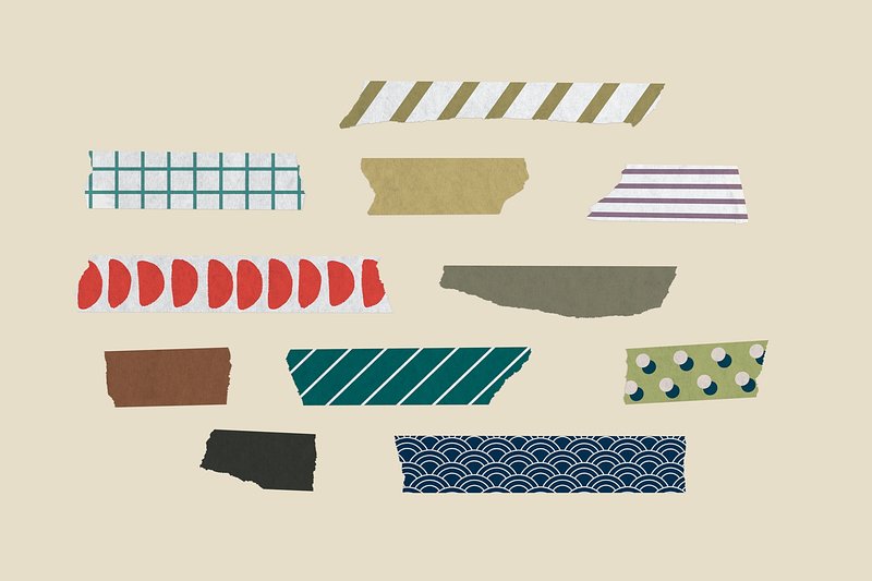 Patterned duct tape mockup psd