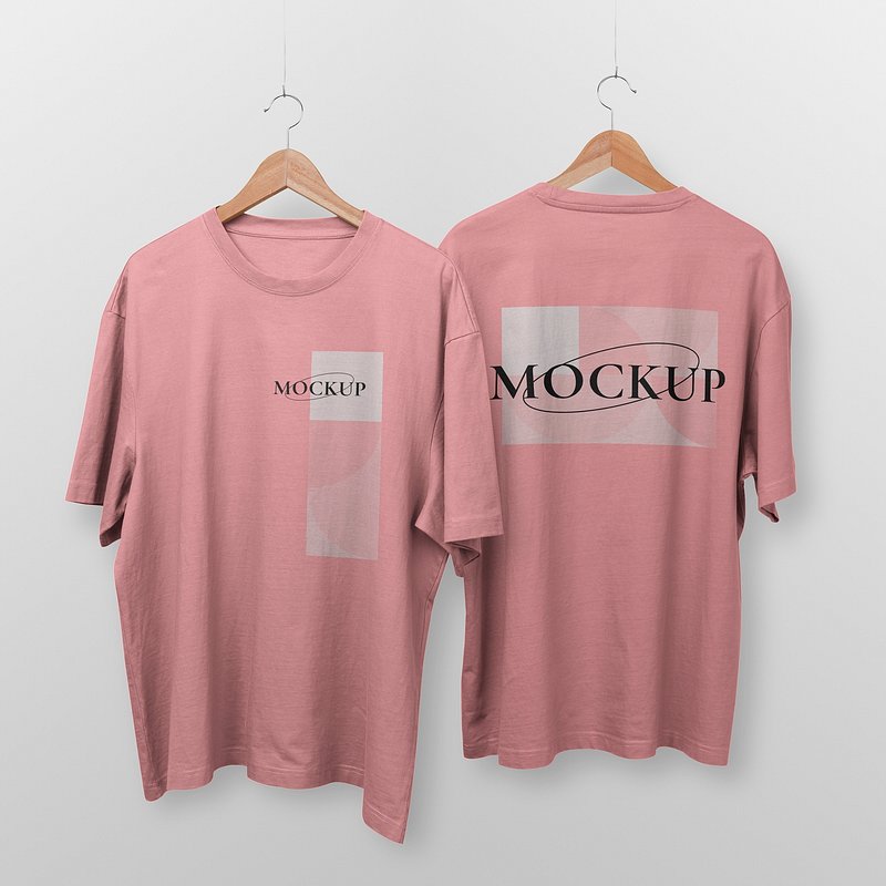 Premium Photo  Mockup clothing pink tshirt blank