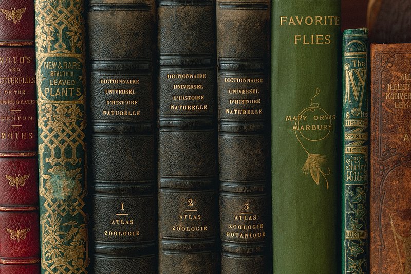 Antique books in library, vintage background, premium image by  rawpixel.com / Ake