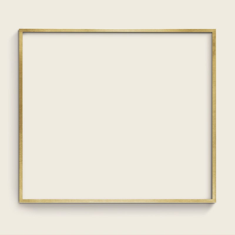 Gold square frame on beige | Premium PSD Mockup - rawpixel