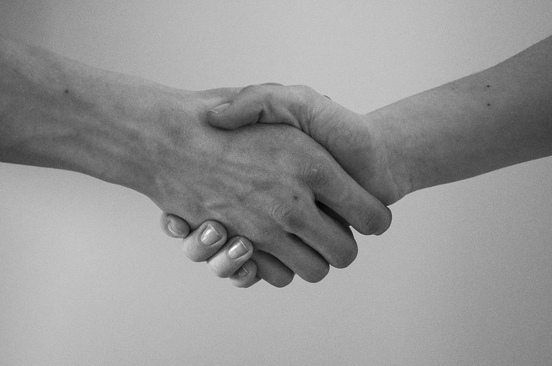 Handshake black and white Black and White Stock Photos & Images