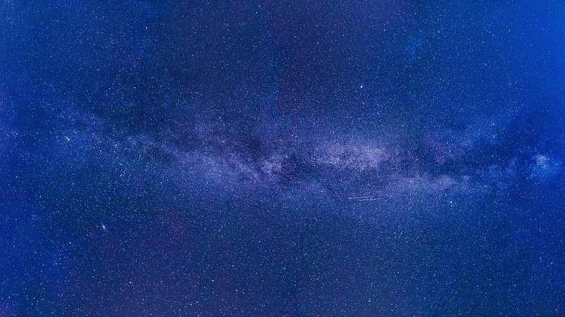 Illuminated picture Navy blue galaxy