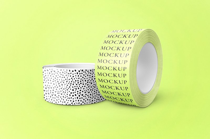 Free Kraft Paper Tape Mockup (PSD)