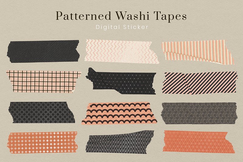 Printable Washi Tape Aesthetic Brown With Cloud Teksture, Brown Washi Tape,  Printable Washi Tape Sticker, Cloud Washi Tape PNG Transparent Clipart  Image and PSD File for Free Download