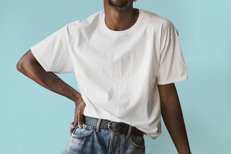 Men's white t-shirt, casual fashion | Free Photo - rawpixel