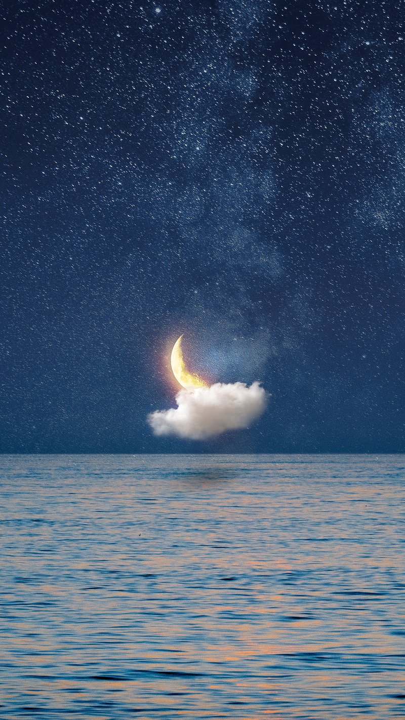 Moon and Stars iPhone Wallpaper  iPhone Wallpapers