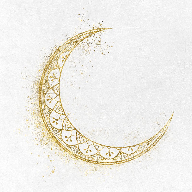 Moon Clipart Floral - Crescent Moon Vector Png - Free Transparent