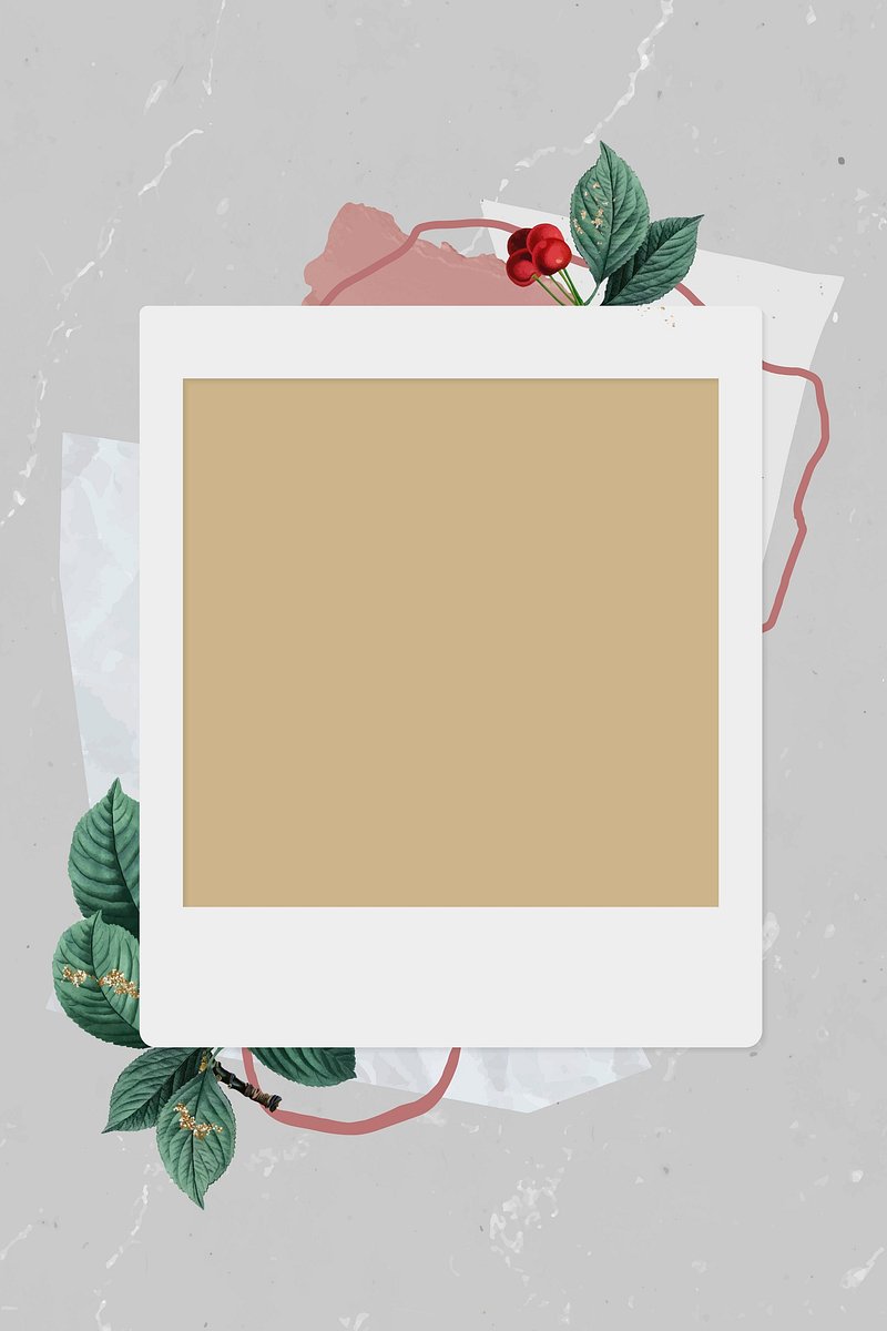 Christmas decorated blank instant photo | Premium Vector - rawpixel