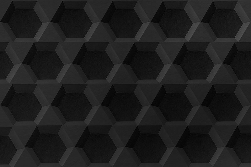 Black hexagon paper craft hexagon | Premium Photo - rawpixel