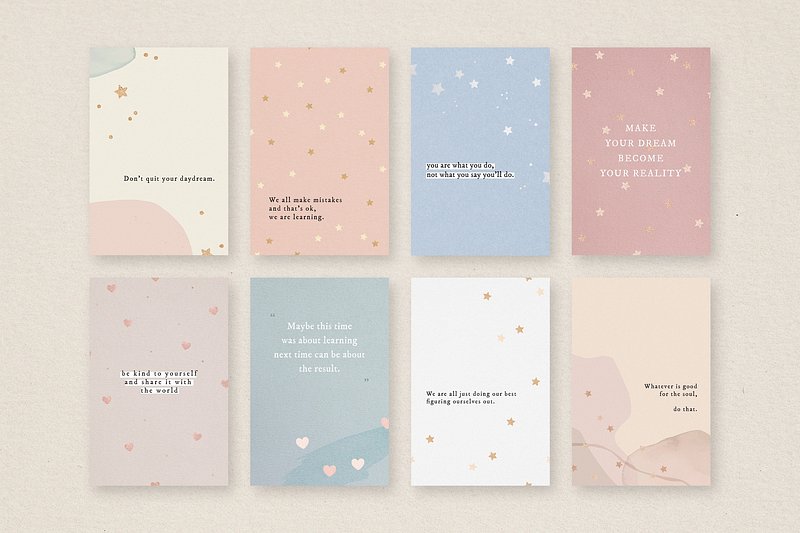 Premium Vector  Set of collection cute positive quote sticker