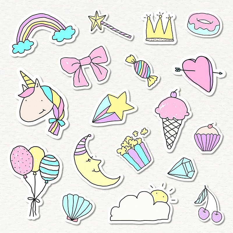 Cute Sticker PNG, Vector, PSD, and Clipart With Transparent