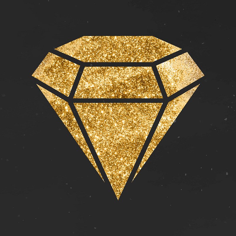 Sparkly gold diamond vector icon | Premium Vector - rawpixel