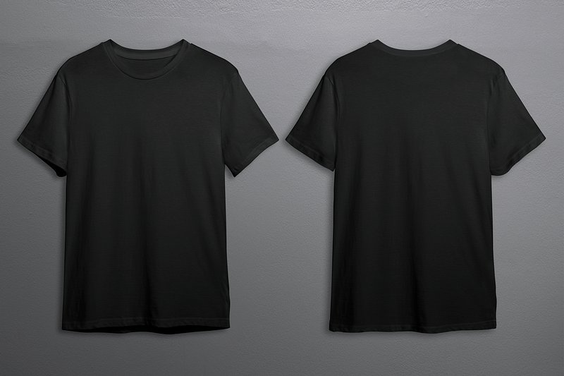 T-shirts mockup psd in black, premium image by rawpixel.com / Benjamas