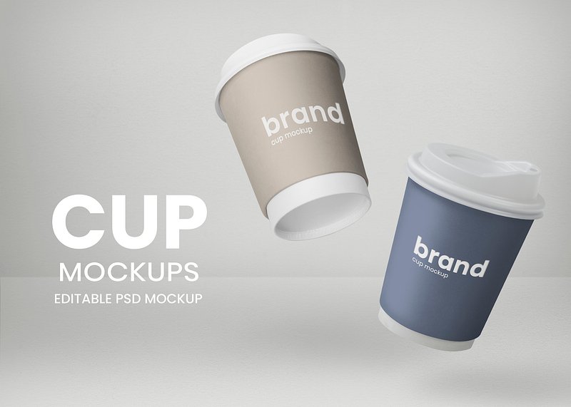 Premium Photo  Mock up for your design disposable cups for coffee