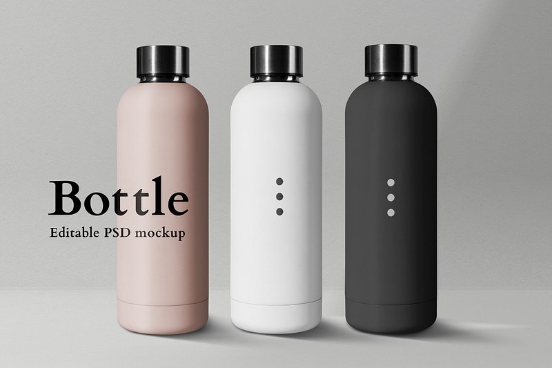 Premium PSD  Plastic coffee shaker bottle packaging mockup