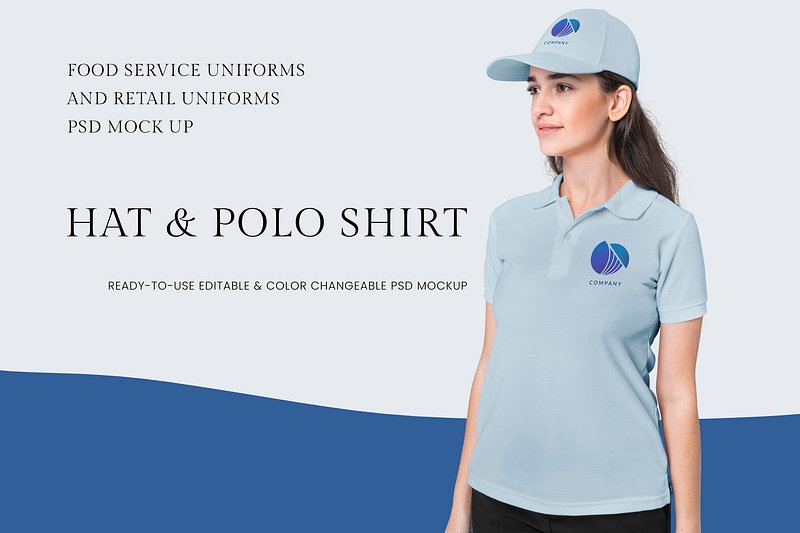 Hat and polo shirt psd | Premium PSD - rawpixel