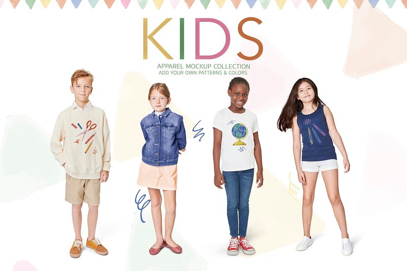 Kid's apparel psd mockup full | Premium PSD - rawpixel