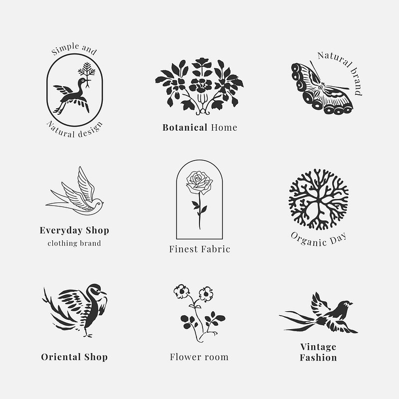 Flower Creative Logo Design Template. Flower Monogram. Element For