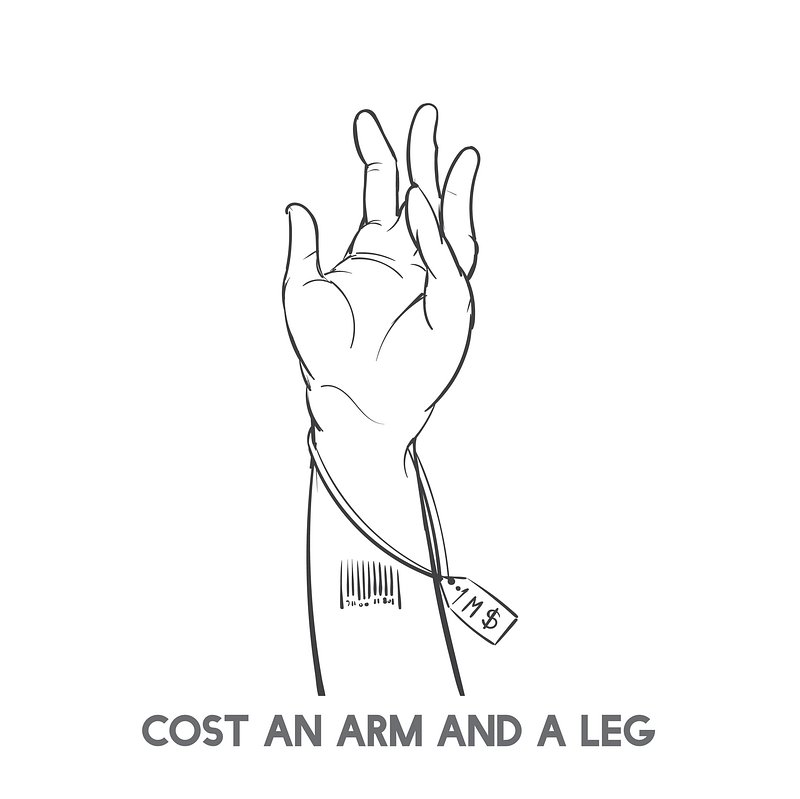 Arms and Legs. Cost an Arm and a Leg идиома. It costs an Arm and a Leg. Cost an arm and a leg