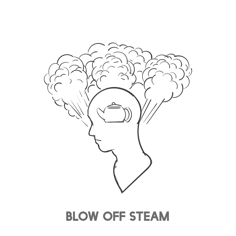 Blow Off Steam Idiom Vector Premium Vector Rawpixel