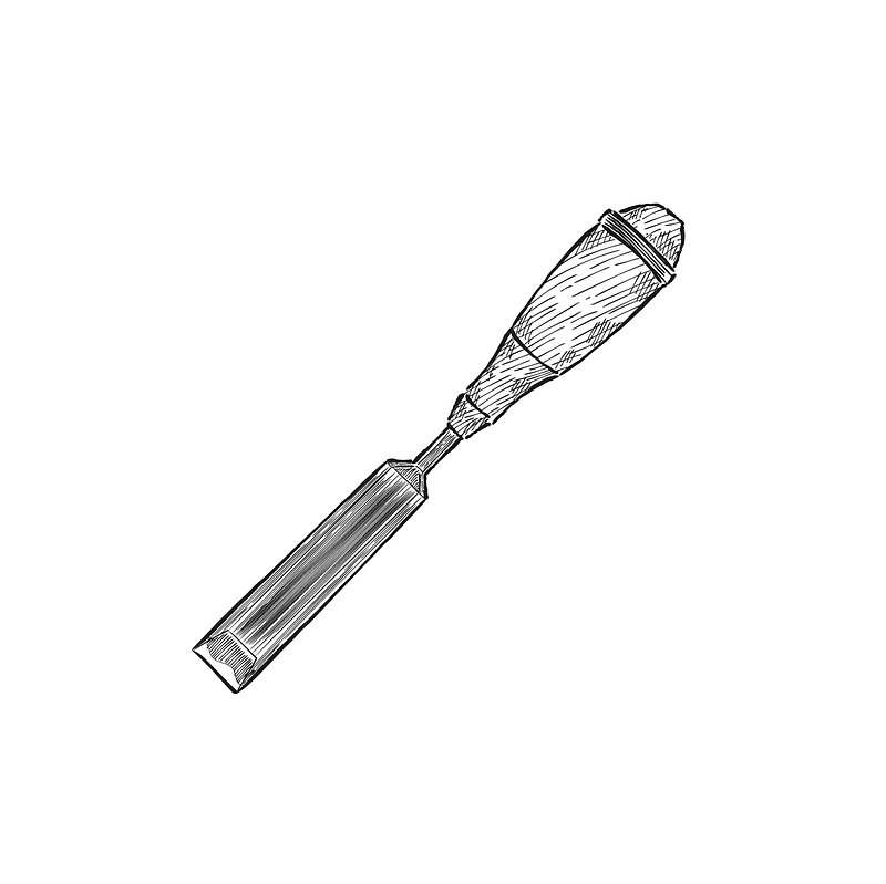 Premium Photo  Chisel tool for woodwork isolated in white background.