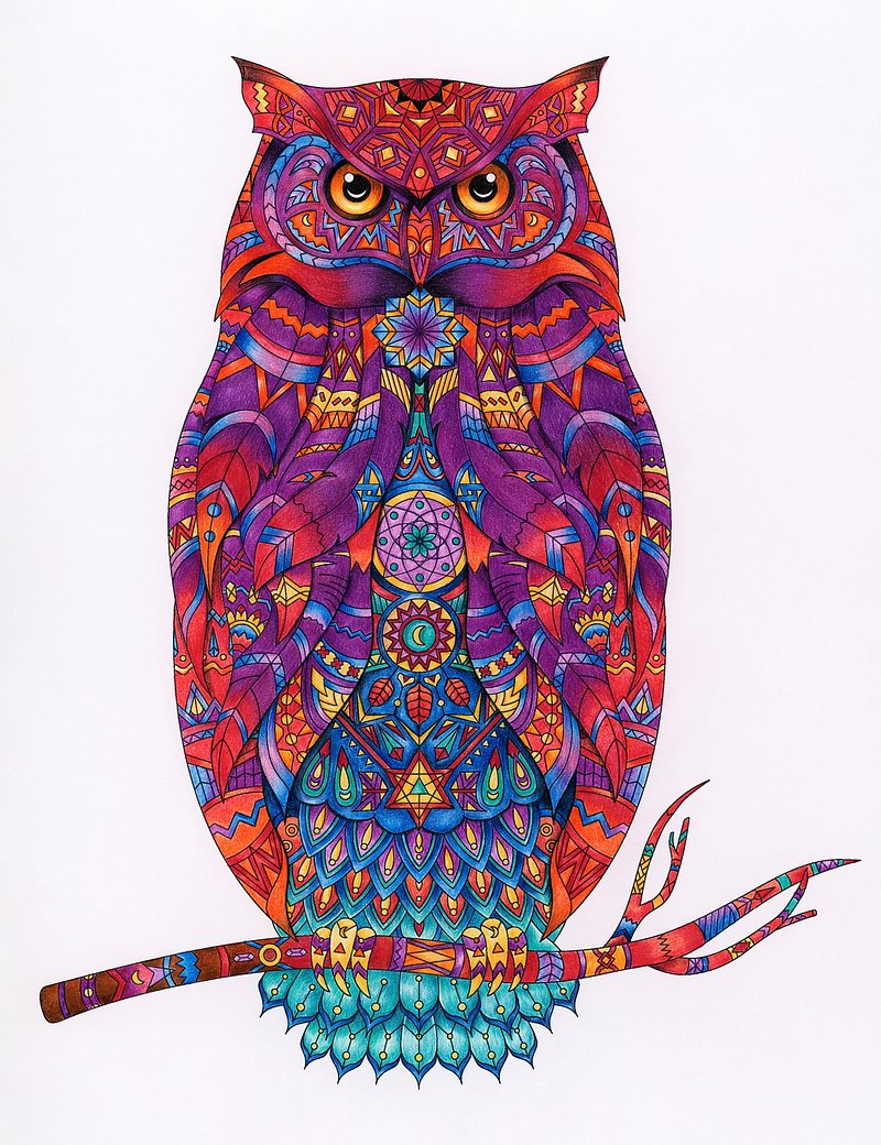 Illustration of animal adult coloring | Free Photo Illustration - rawpixel