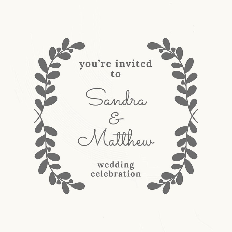 Wedding Invitation Concept Pictures Model Vector For - Wedding Symbols For  Invitations - Free Transparent PNG Clipart Images Download