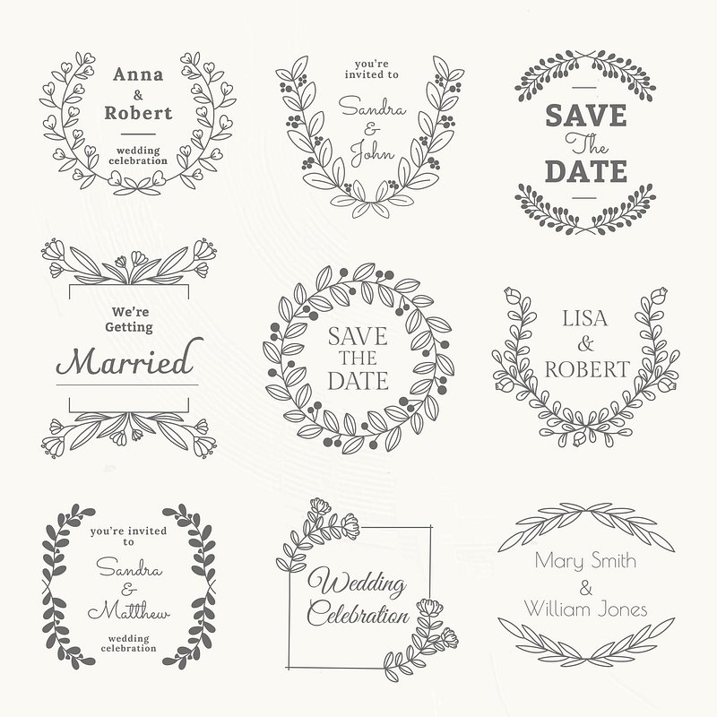 100,000 Design of the wedding logo Vector Images - Page 4