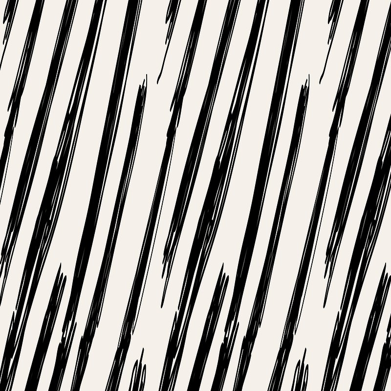 Stripes Linocut - Black II