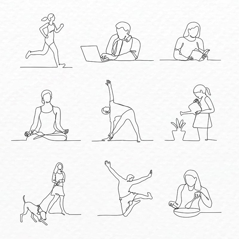 Yoga Poses | Yoga Artwork | Yoga Drawing | Yoga Asana
