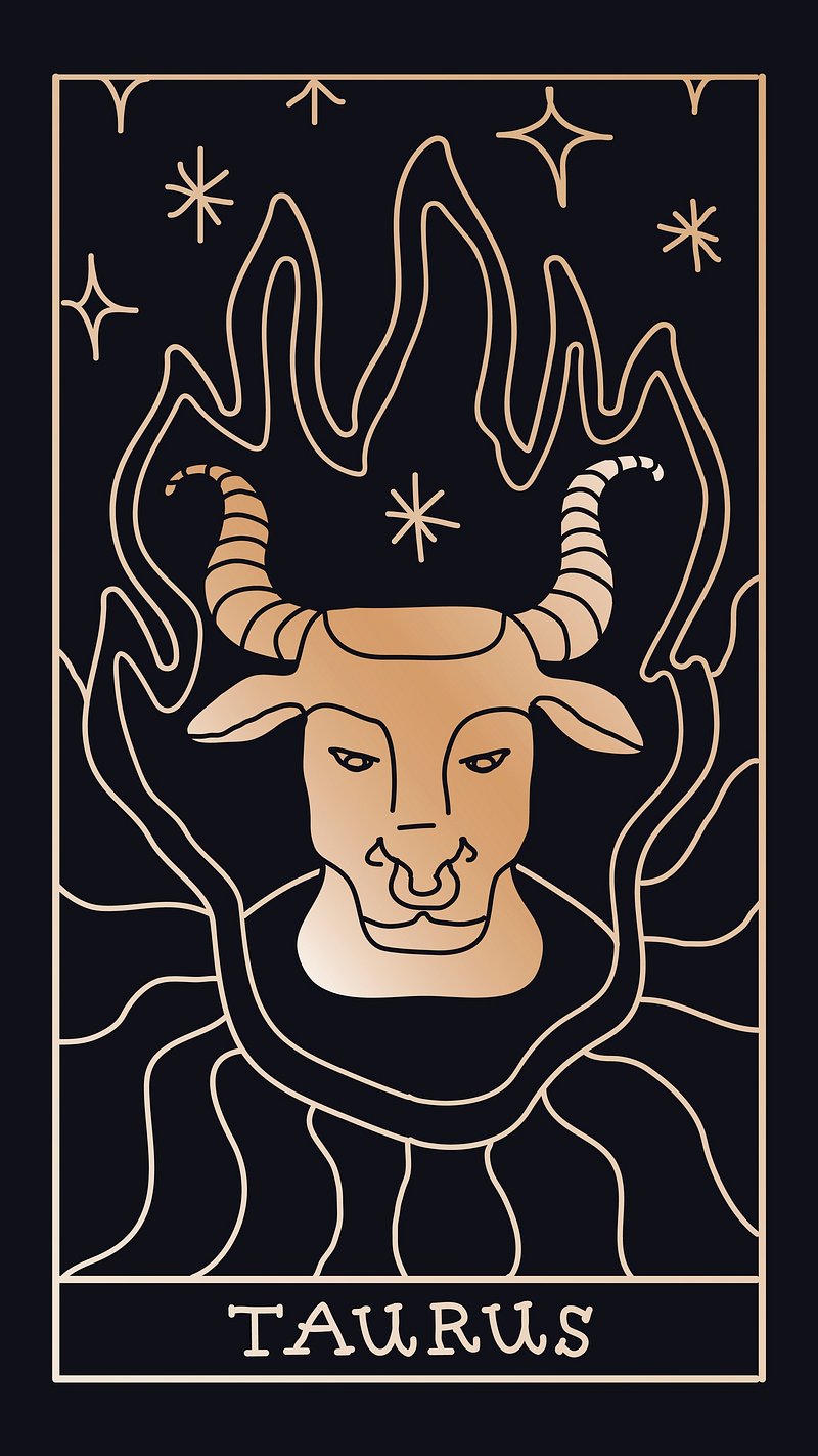 Taurus zodiac dark iPhone wallpaper, | Premium Vector Illustration ...