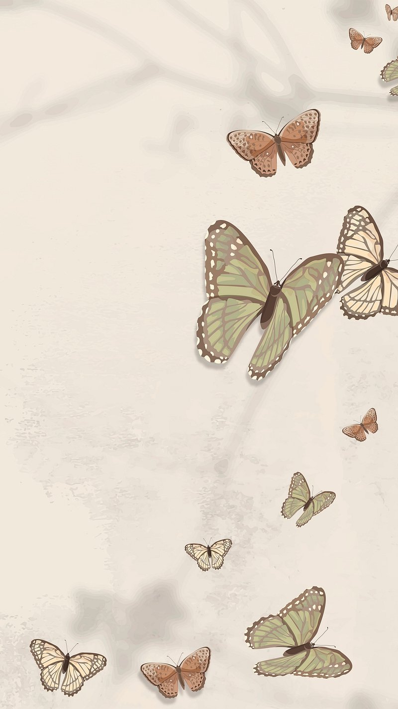 Aesthetic iPhone wallpaper butterfly pattern | Premium Photo - rawpixel