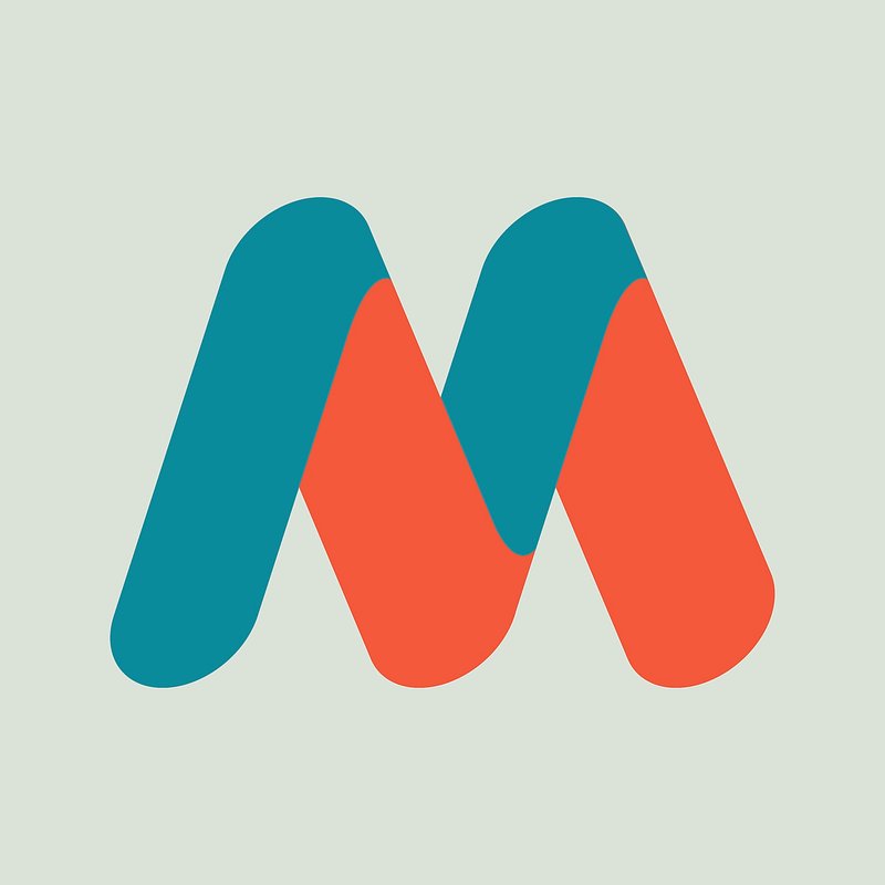 M logo design illustrator 
