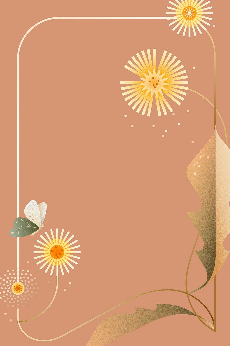 Aesthetic daisies, botanical frame, background | Free Photo - rawpixel