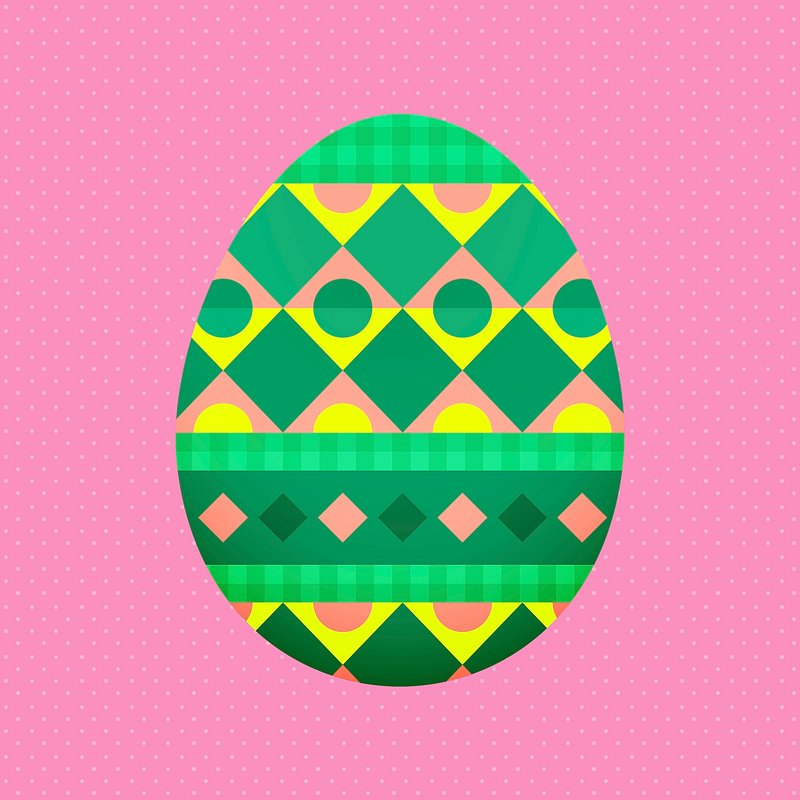 Egg Easter Painted Easter Egg Easter Egg Pattern Flower Flat PNG