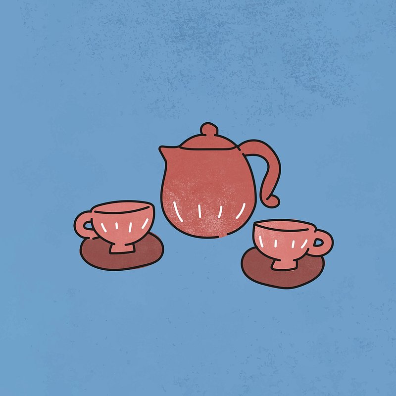 Premium Vector  Cute ceramic teapot side view decorated with design  elements flat cartoon illustration tea kettle