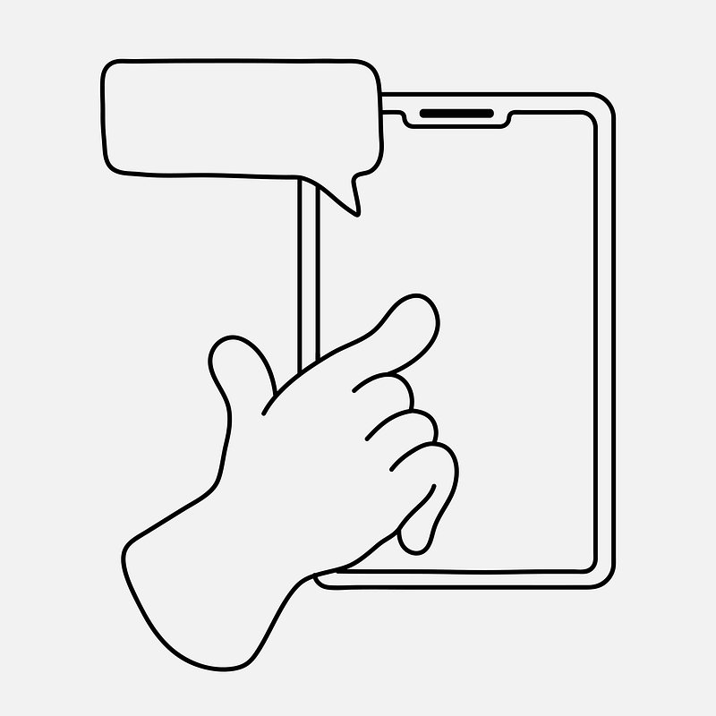 tablet clipart black and white
