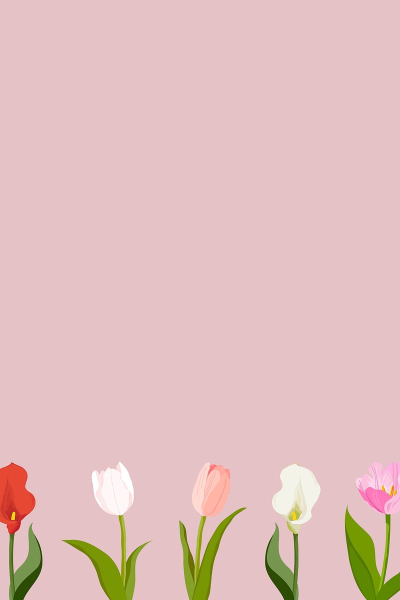 Free Simple Bright Tulip Mobile Wallpaper template