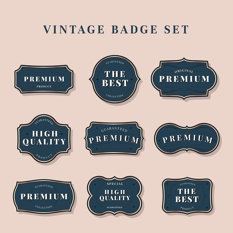 Premium vintage. Premium badge.