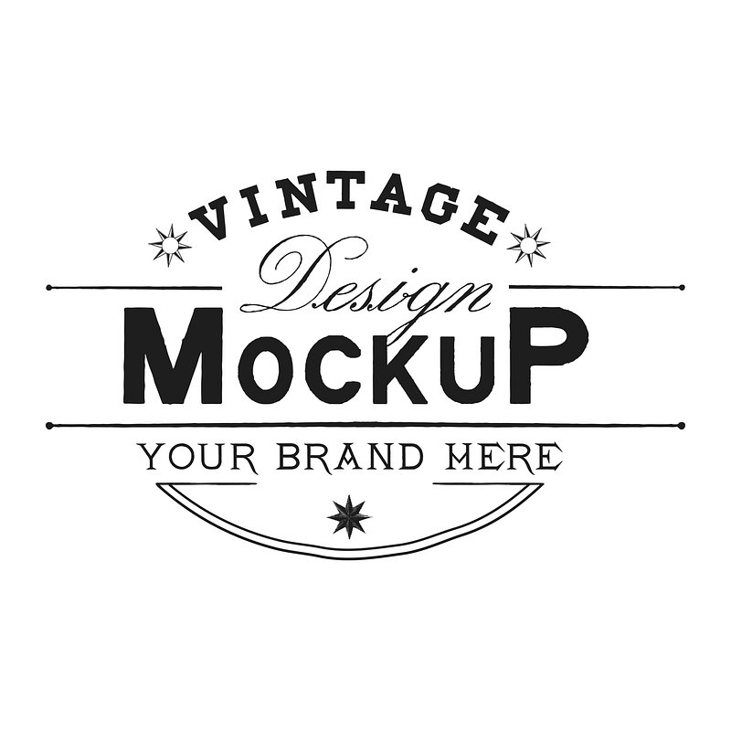 Vintage mockup logo design vector | Free Vector - rawpixel