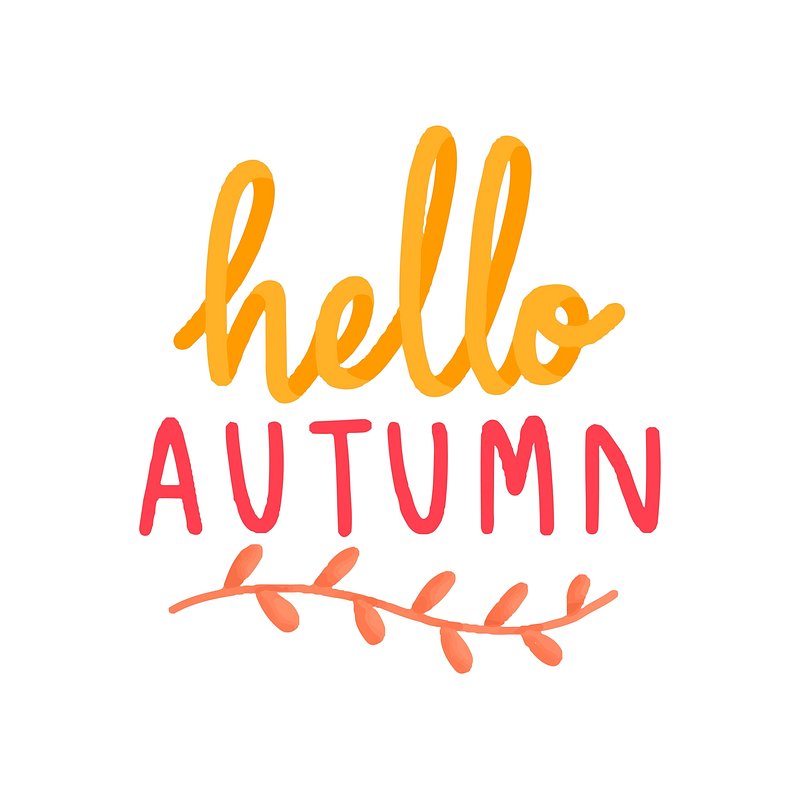 Hello autumn welcoming fall illustration | Free Vector - rawpixel
