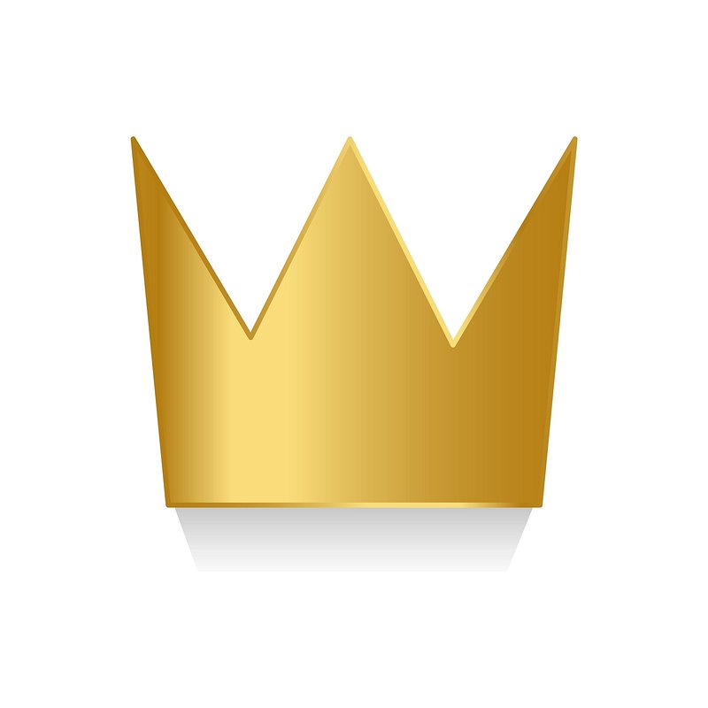 Premium Vector  Gold crown with ribbon winner king or queen