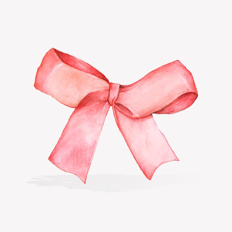 Pink and red ribbon illustration, Watercolor painting Drawing , Bow  transparent background PNG clipart