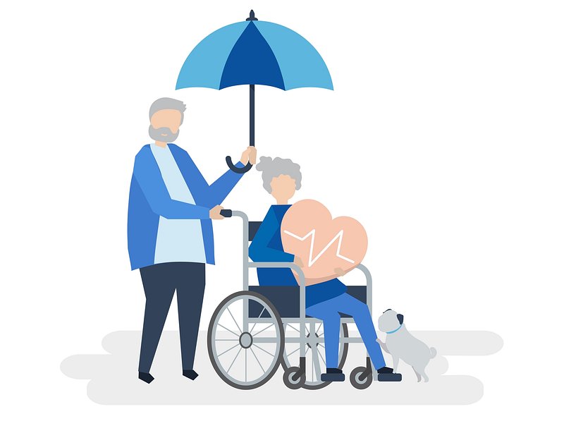 senior adults health care icon