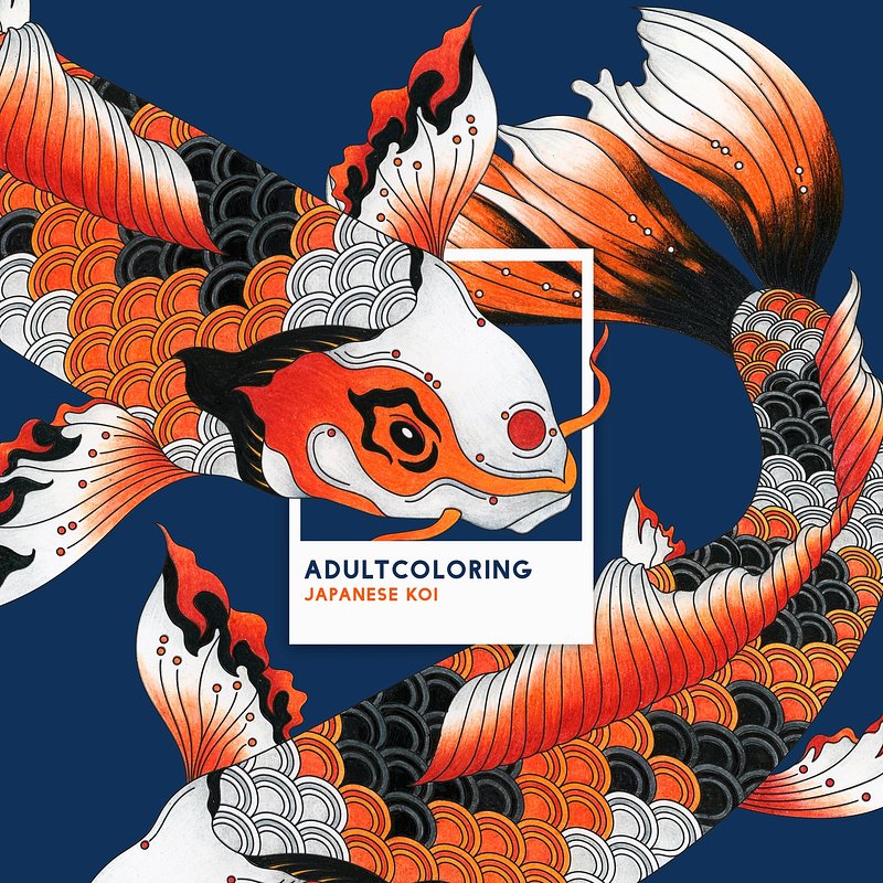 japanese koi coloring pages