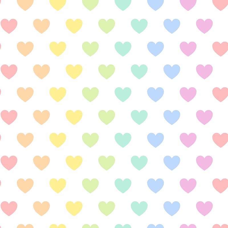 Heart Pattern Wallpaper Background for iPhone {Pastel Rainbow