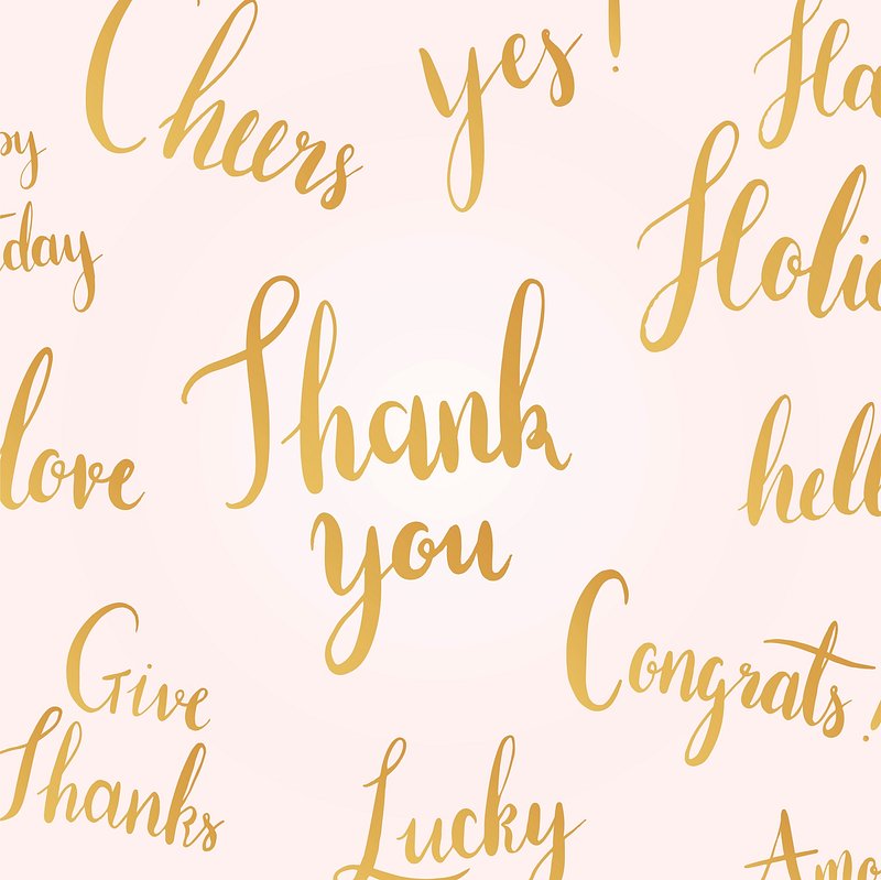 Thanks 9. Thank you Typography.