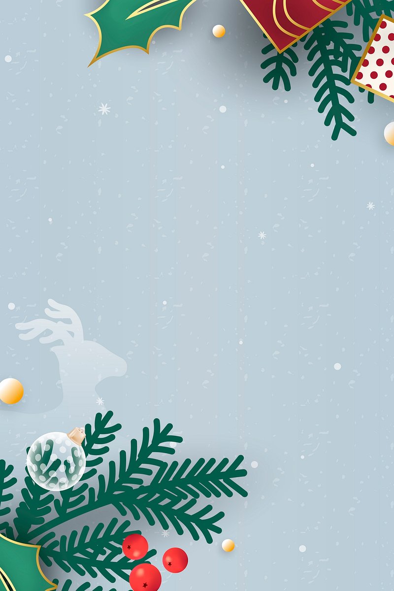 Christmas doodle light blue background | Premium Vector - rawpixel