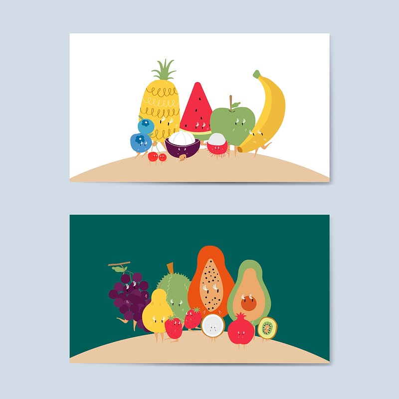 Collection of mixed pixelated fruits, free image by rawpixel.com / NingZk  V.