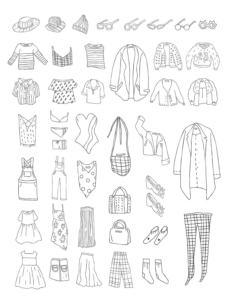 Variant Types Inner Wear Icons Royalty Free SVG, Cliparts, Vectors